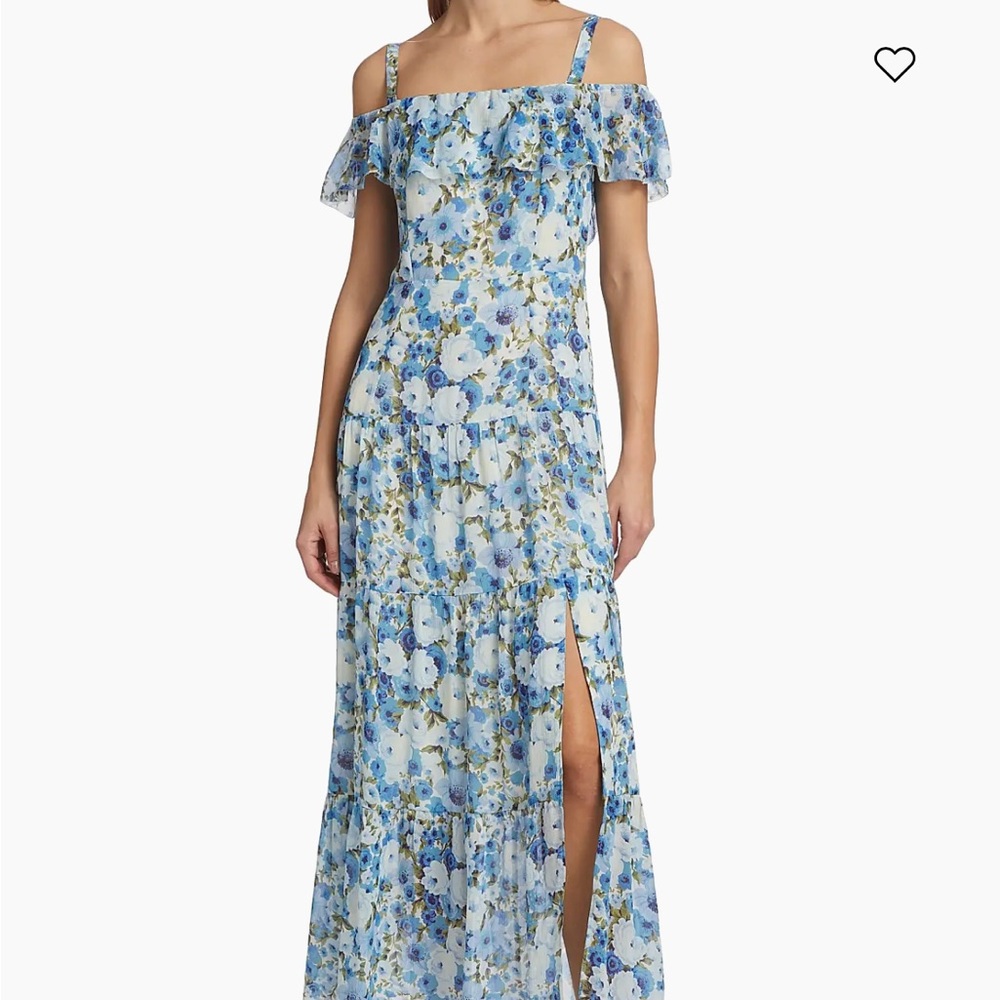 Carmelia Floral Silk Chiffon Maxi Dress